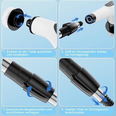 Електрична щітка для прибирання 9 в 1 з набором насадок, акумулятор 3000mAh, для ванної, кухні, авто, плитки