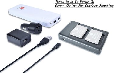 Зарядний пристрій DSTE для акумуляторів Panasonic DMW-BCF10E, DMW-BCG10, DMW-BCJ13E, CGA-S/106B, DMW-BCG10E, DMW-BCG10PP, DMW-BCJ13PP - Dual USB, швидка зарядка