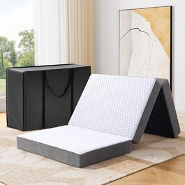 Складаний матрац Autsel 140x200x10 см, 3-секційний, для кемпінгу, гостей, на підлогу, гостьове та польове ліжко