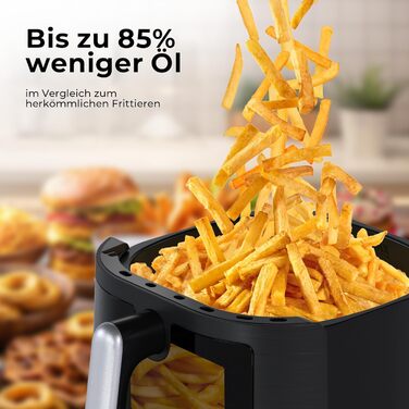 Balter Airfryer XL 5.5л Фритюрниця з оглядовим вікном HL-551T - 12 програм, рецепти