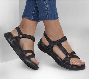 Сандалі жіночі Skechers Go Walk Flex Sublime чорного кольору, текстиль, 39 EU