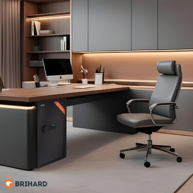 Сейф для дому Business XL Safe Tresor 60л з цифровим та відбитком пальця, вогнестійкий, для документів A4, з 2 полицями