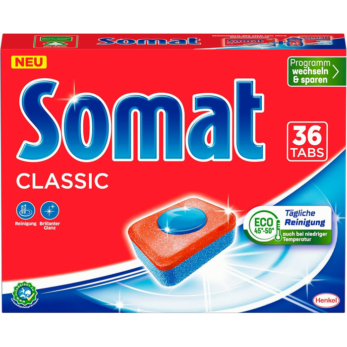 Таблетки для посудомийної машини Somat Classic для інтенсивного очищення, 36 шт