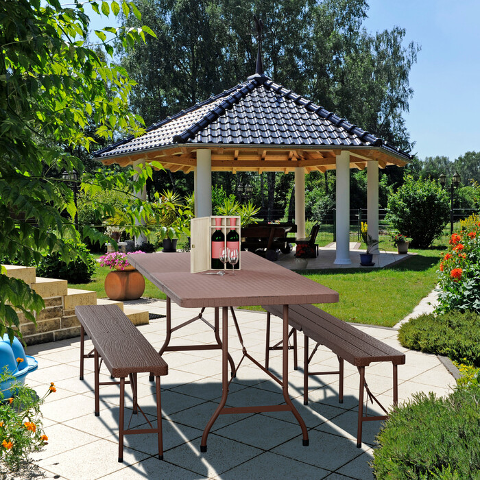 Relaxdays Folding Garden Table