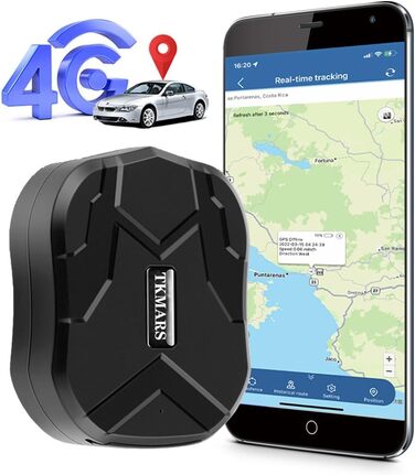 GPS-трекер TKMARS для авто 4G, 20000mAh, магнітний, водонепроникний IP67, тривалий час роботи, велика дальність, без абонплати, кілька режимів сигналізації, безкоштовний додаток