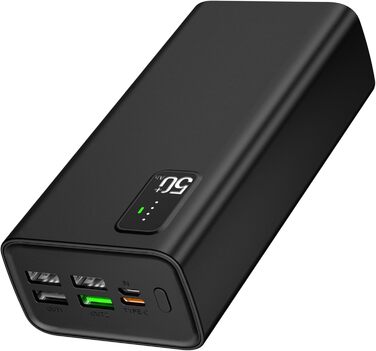 Power Bank 60000mAh з QC3.0, USB C PD20W: Швидка зарядка для телефону, камери, планшета