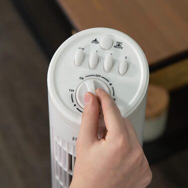 Турбовентилятор Russell Hobbs RHTF2921: 74 см, 3 швидкості, таймер, для дому та офісу, білий