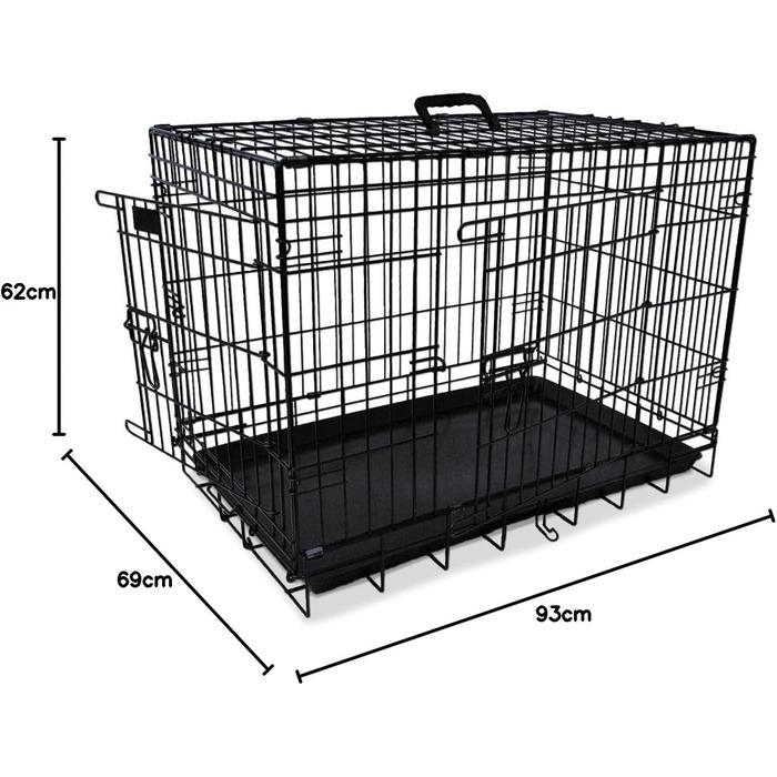 Переносний вольєр для собак Nobby 62315, чорний, розкладний, 93 x 62 x 69 см