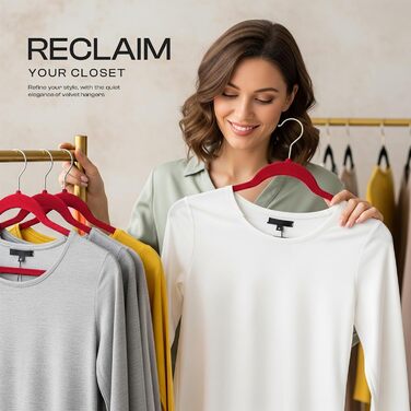 Плечики для одягу Utopia Home з оксамиту - антиковзаючі, міцні (20 шт.)