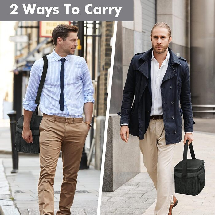 Термосумка Kato Tirrinia 17L (23 банки) - велика, чорна, водонепроникна для пікніків, роботи, пляжу