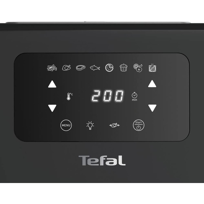 Аерофритюрниця Tefal Easy Fry Oven & Grill 9-в-1, 11 л, 6 порцій, 7 аксесуарів, 8 програм, онлайн-рецепти, без масла, швидка, енергоощадна, чорна