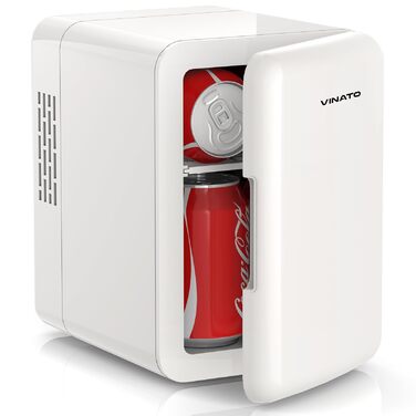 Міні-холодильник VINATO для косметики та напоїв, 4 л, 220V/12V, білий (без дзеркала)
