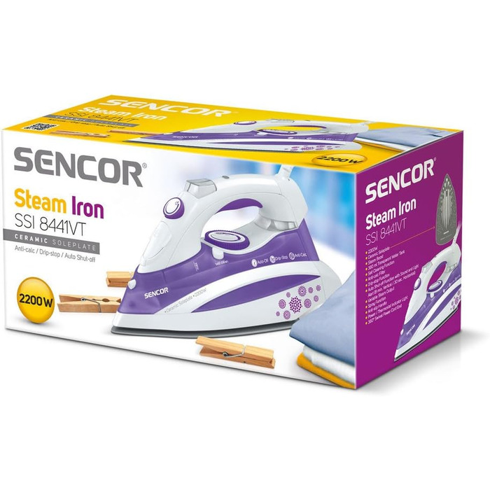 Праска SENCOR SSI 8440GR: керамічна підошва, 2200 Вт, зелений колір