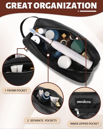 Чоловіча/Жіноча дорожня косметичка, валізка, сумка для туалетних аксесуарів 24x14x7 см (Чорний)