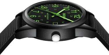 Чоловічий годинник: аналоговий кварцовий годинник з водозахистом 30M, стильний дизайн для чоловіків (чорний/зелений)