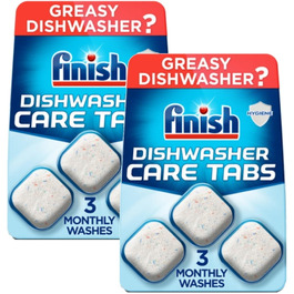 Очищувач для посудомийних машин Finish In-Wash, таблетки для чищення від жиру та накипу, 9 шт
