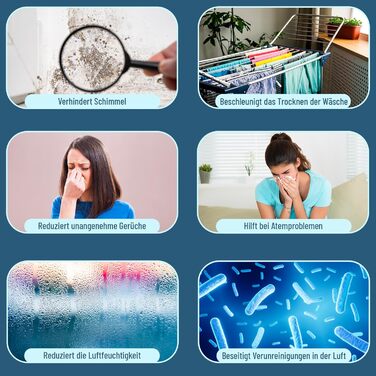 Noaton® DF 4212 - Електричний осушувач повітря 13,2 л/добу, для квартири та підвалу, з таймером та захистом від переливу