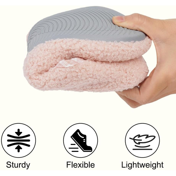 OFFCUP Теплі жіночі халати-халати з піни з пам'яті, халати для дому зимові, бавовняні халати з плюшем, халати для дому всередині та зовні (Рожевий 37 38)