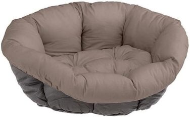 Крісло-лежанка для собак та котів Ferplast SOFA 'CUSHION' - м'яке, зручне, 85 x 62 x 28.5 см, сірий/taupe