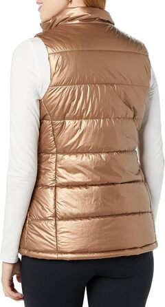 Жіноча жилетка Amazon Essentials з пухом, середньої щільності, на блискавці, темно-зелена (S, металевий тауп)