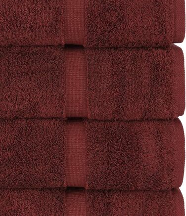 Набір рушників Chakir Turkish Linens з турецької бавовни, готельна серія, 6 предметів (2 великі, 2 середні, 2 маленькі), колір Cranberry