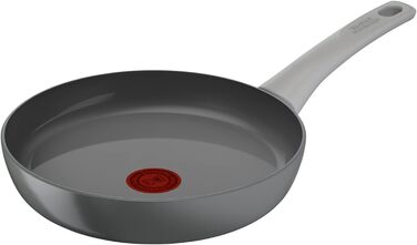 Сковорода Tefal Renew On 24 см з керамічним покриттям, сіра - для всіх плит, включаючи індукційні. Екологічна, перероблена