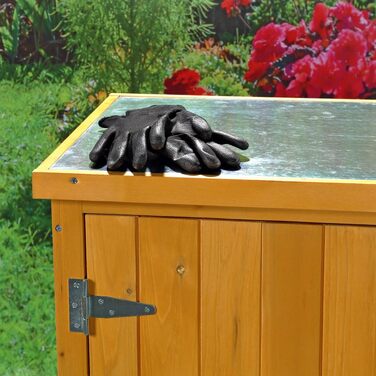 Garden/Tool Storage Cabinet with 2 Doors, 75 cm x 40 cm x 90 cm (W x D x H)