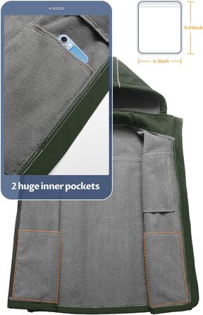 Легка софтшеллова жилетка CREATMO для жінок, вітрозахисна куртка без рукавів з капюшоном (XXL, Армійний зелений)