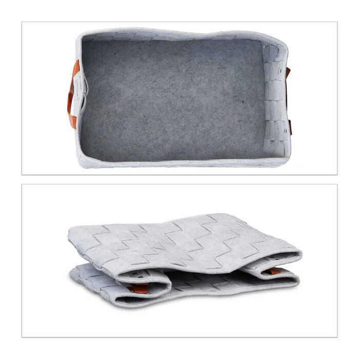 Relaxdays Felt Storage Basket