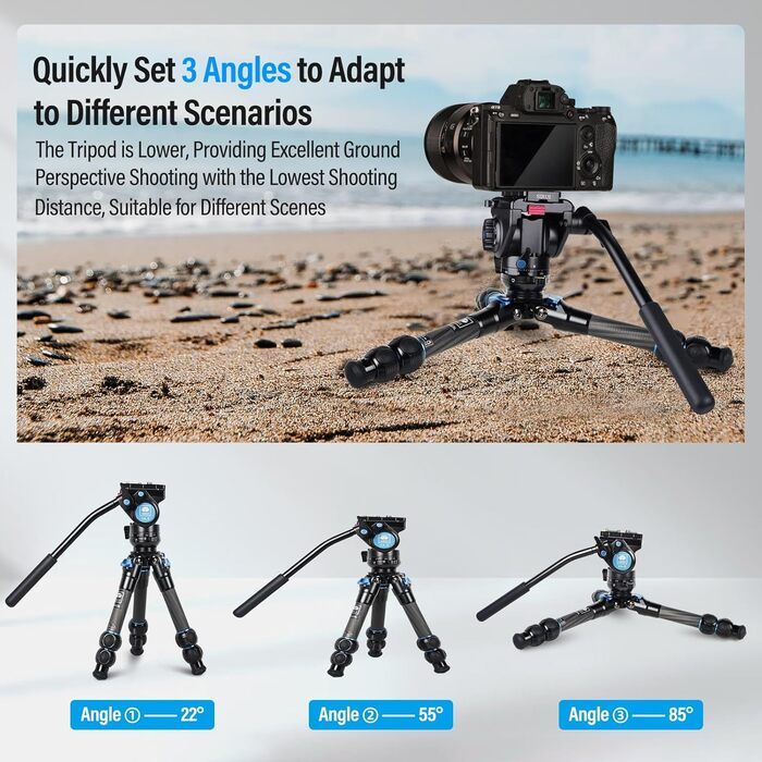 SIRUI AM-203S Міні-штатив з алюмінію: компактний, 15кг, 42см, для DSLR, Vlogging