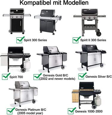 Решітка для гриля Weber Spirit 300 серії (Gusseisen), 44,5 x 30 см. Сумісна з E310, E320, E330, SP310, Genesis Silver B/C