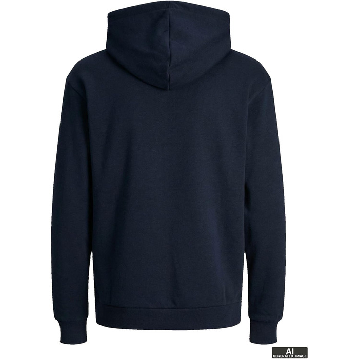 Чоловічий худі Jack & Jones однотонний з капюшоном, колір Navy Blazer