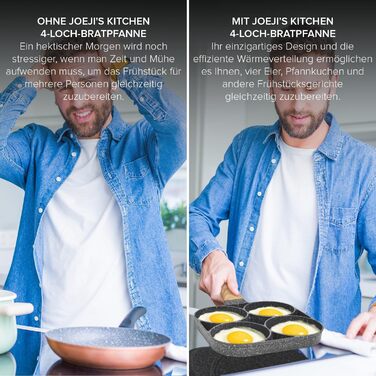 Пан для смаження Pancake Joeji's Kitchen з 4 відділеннями - антипригарне, для індукційних плит