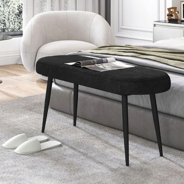 Оббита лава Costway, 113 x 48 x 40 см, чорна