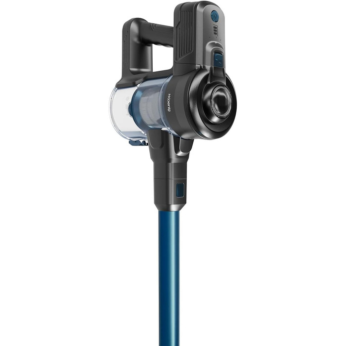 Акумуляторний пилосос H.Koenig UP600 PowerClean 22.2V: 3-в-1, LED-щітка, 40 хв роботи, 150 Вт, 2 швидкості, видалення шерсті тварин (блакитний)