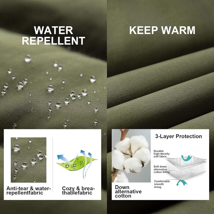 Чоловіча пухова жилетка Chrisuno Casual з капюшоном, стеганий пуховик, жилетка для активного відпочинку та катання на лижах, зелений (армійний)