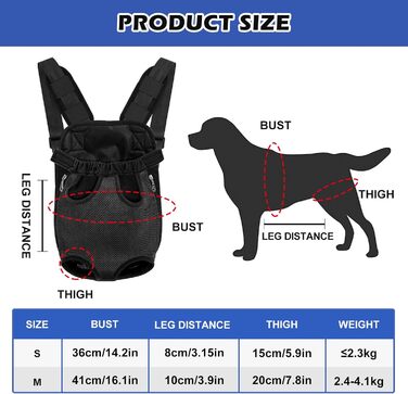 Рюкзак для вигулу собак та котів, регульований, складаний, з блискавкою (M)