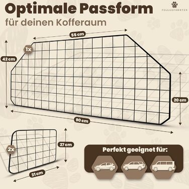 Сітка для собак у багажник авто | Якісна та міцна перегородка для багажника | Перегородка для багажника
