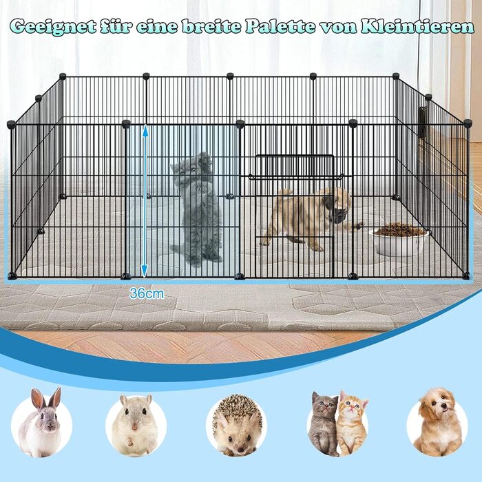 Клітка-вольєр для кроликів та інших дрібних тварин Froadp 142x72x36cm (12 частин)