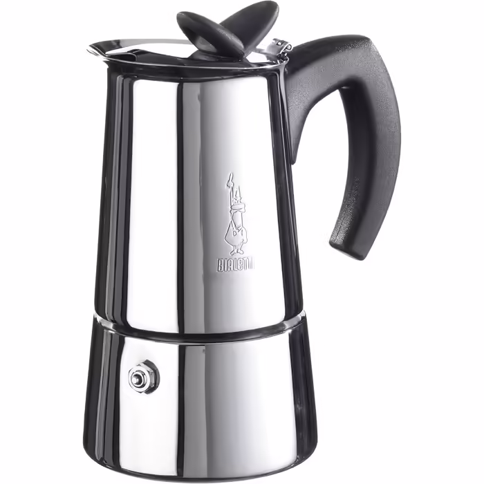 Кавоварка Bialetti Musa Induction з нержавіючої сталі для всіх типів плит, 6 чашок (270 мл), срібляста