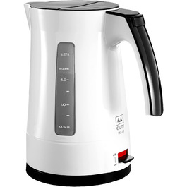 Електричний чайник MELITTA Enjoy Aqua, 1.7 л, 2400 Вт, чорний/червоний, знімний фільтр від накипу