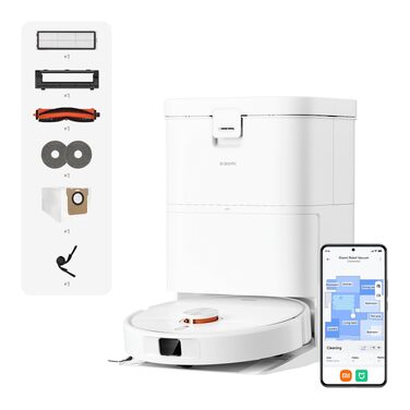 Робот-пилосос Xiaomi H50 (2026) з функцією вологого прибирання, потужність всмоктування 6000 Па, піднімаючі швабри
