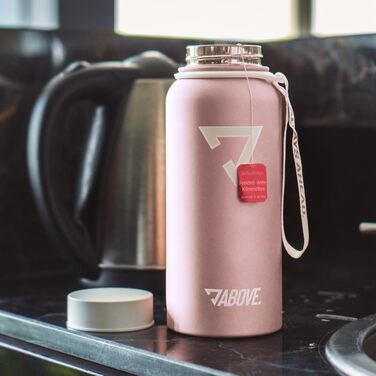 Термофляга сталева 1л ABOVE (Рожева) - BPA-FREE, ізольована, для фітнесу, спорту, подорожей. Зберігає тепло до 12 год, холод до 24 год.