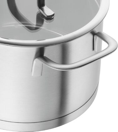 Набір каструль ZWILLING TrueFlow з кришками, 5 предметів, нержавіюча сталь, для індукційних плит, сріблястий