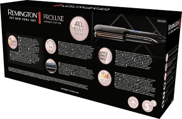 Випрямляч для волосся Remington Proluxe S9150B: широкі керамічні пластини, технологія OPTIheat, цифровий дисплей