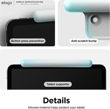 Тримач для планшета elago Home Hub Mount для Apple iPad, iPad Air/Pro, Samsung Galaxy Tab та інших планшетів, силіконовий, з кабелем-менеджментом (Білий)