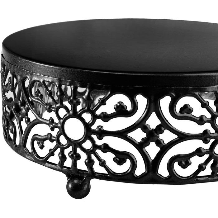 Набір металевих підставок для тортів Hedume (3 шт.), чорний колір, діаметр 20.3, 25.4, 30.5 см. Ідеально для десертів, тістечок, цукерок, вечірок, свят та днів народжень.