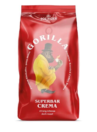Кава в зернах Joerges GORILLA Super Bar Crema, темне обсмажування, 1 кг (набір 2 шт)