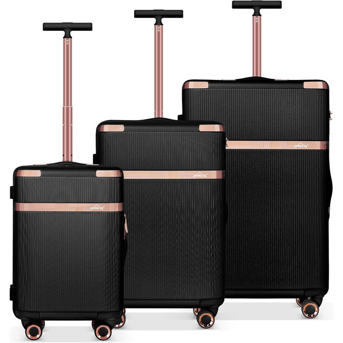 Набір валіз Homelux 3 шт. Бежевий, ABS, Hartschale, M-L-XL (950-schwarz)