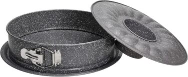 Форма для випічки Tognana Pure Roq, 22 см, знімні бортики, алюміній, чорна (сферична форма, 2 частини, 25 см)